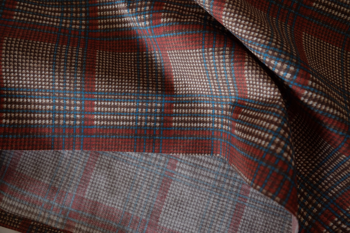 Vintage Rust Plaid – High-Count Cotton Print Fabric – 2.19 yd