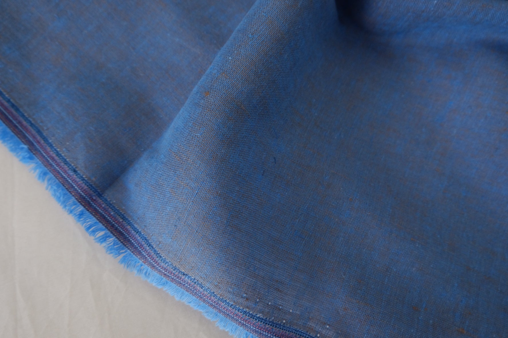 Indigo Mist Color Woven Linen Cotton Fabric – 2.2 yd