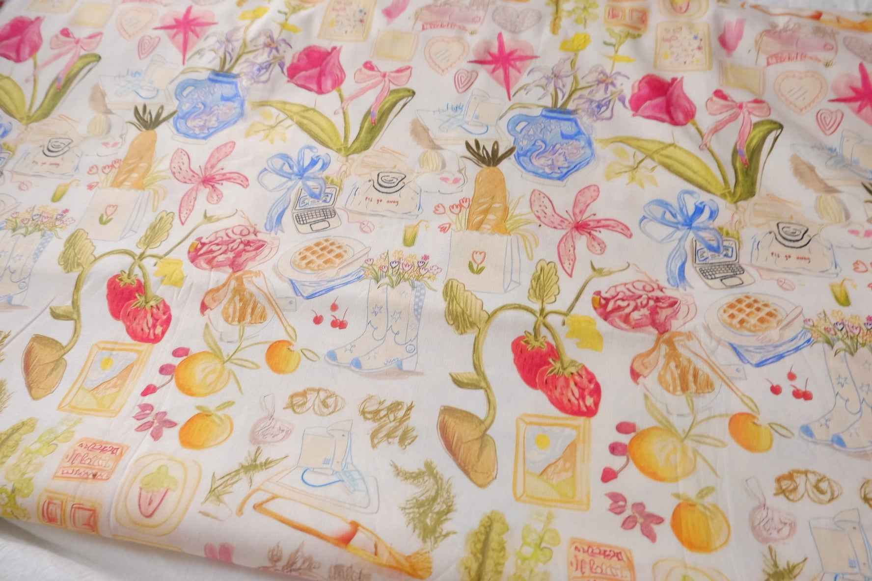 Storybook Garden Cotton Poplin Fabric - 2.19 yd