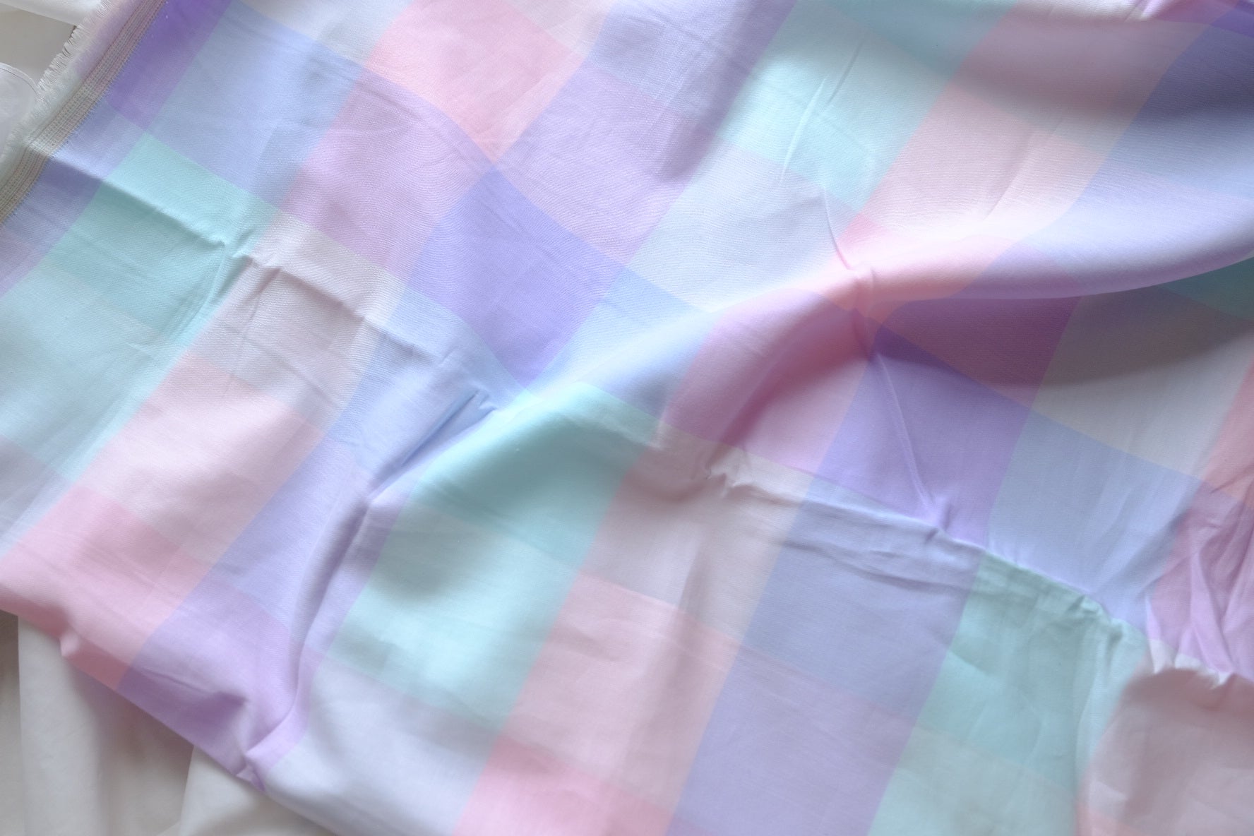 Pastel Check Yarn-Dyed Cotton – 3.3 yd