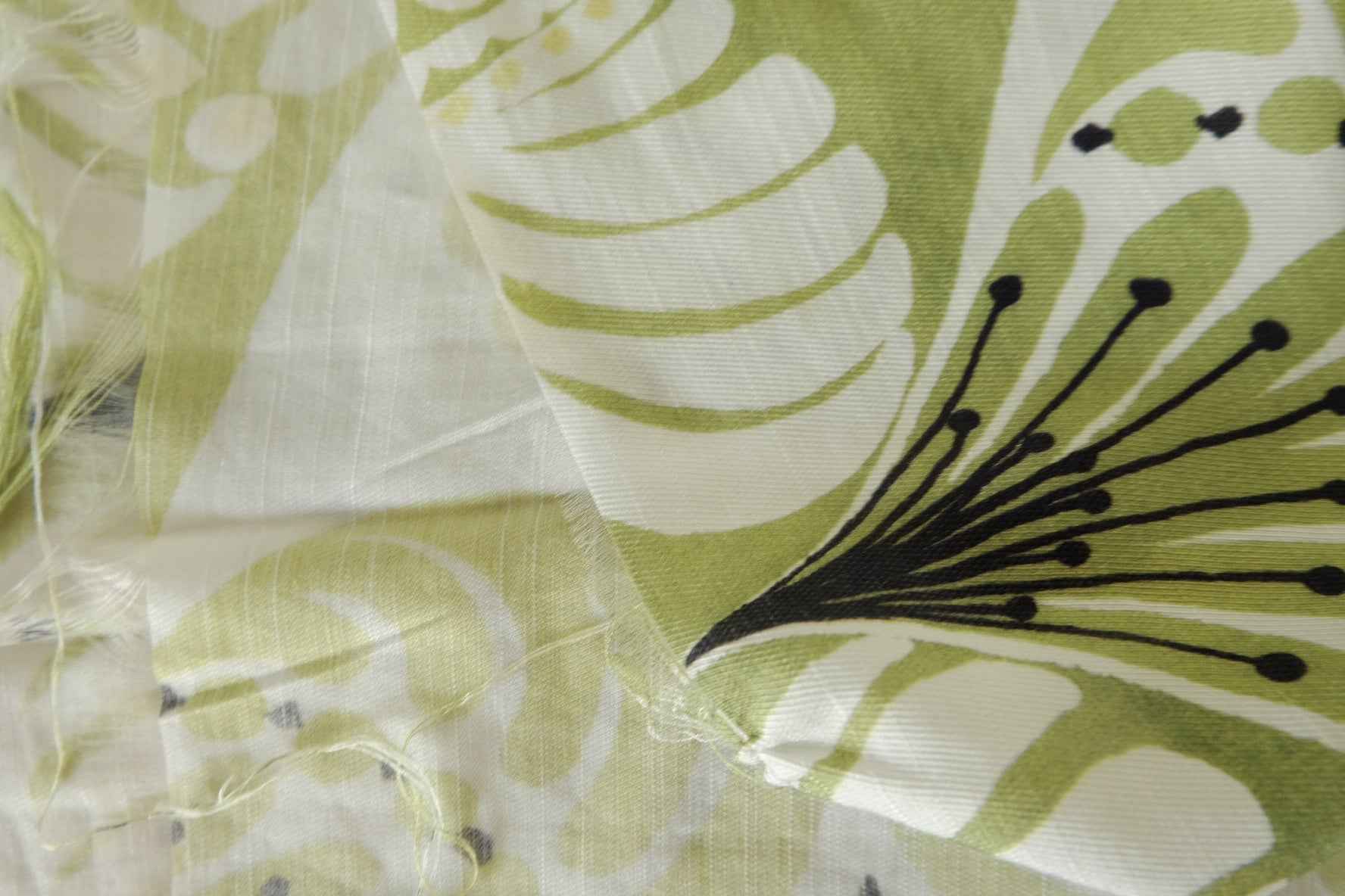 Retro Olive Botanical Tencel-Cotton Dress Fabric – 2.2 yd