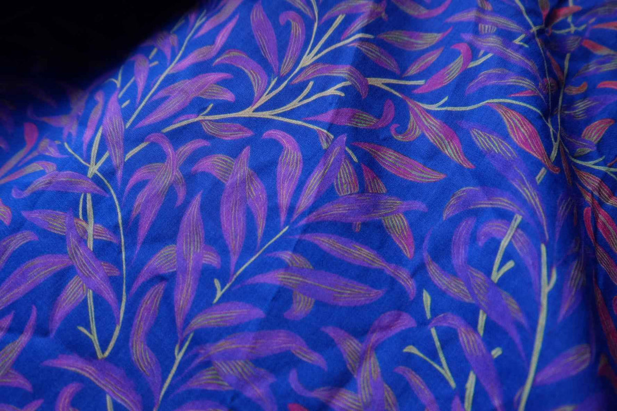 Midnight Botanical Cotton Lawn — 1.9 yd per piece