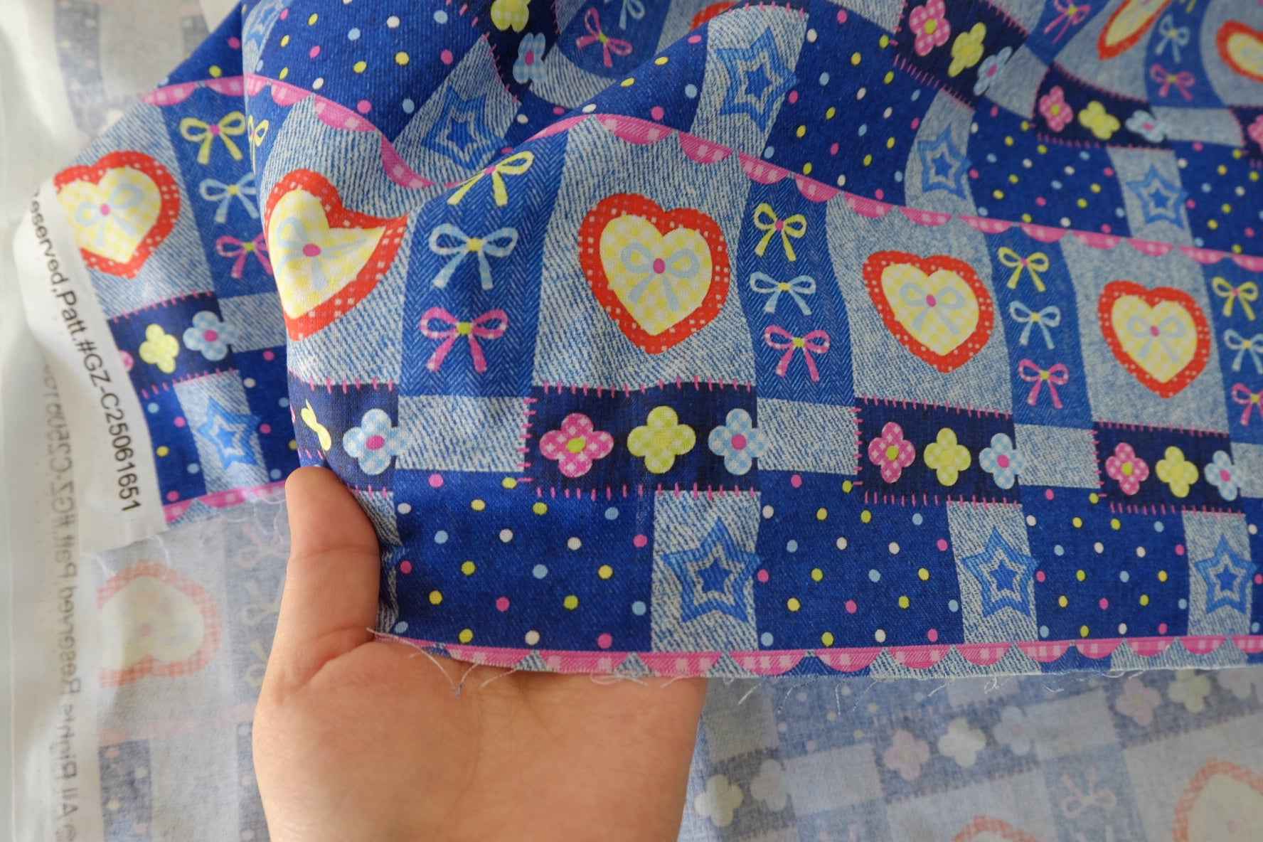 Patchwork Heart Cotton Fabric – 2.2 yd