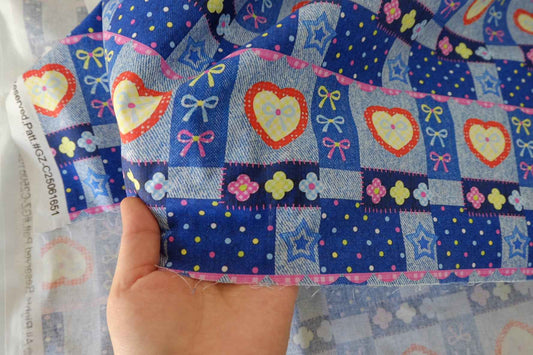 Patchwork Heart Cotton Fabric – 2.2 yd