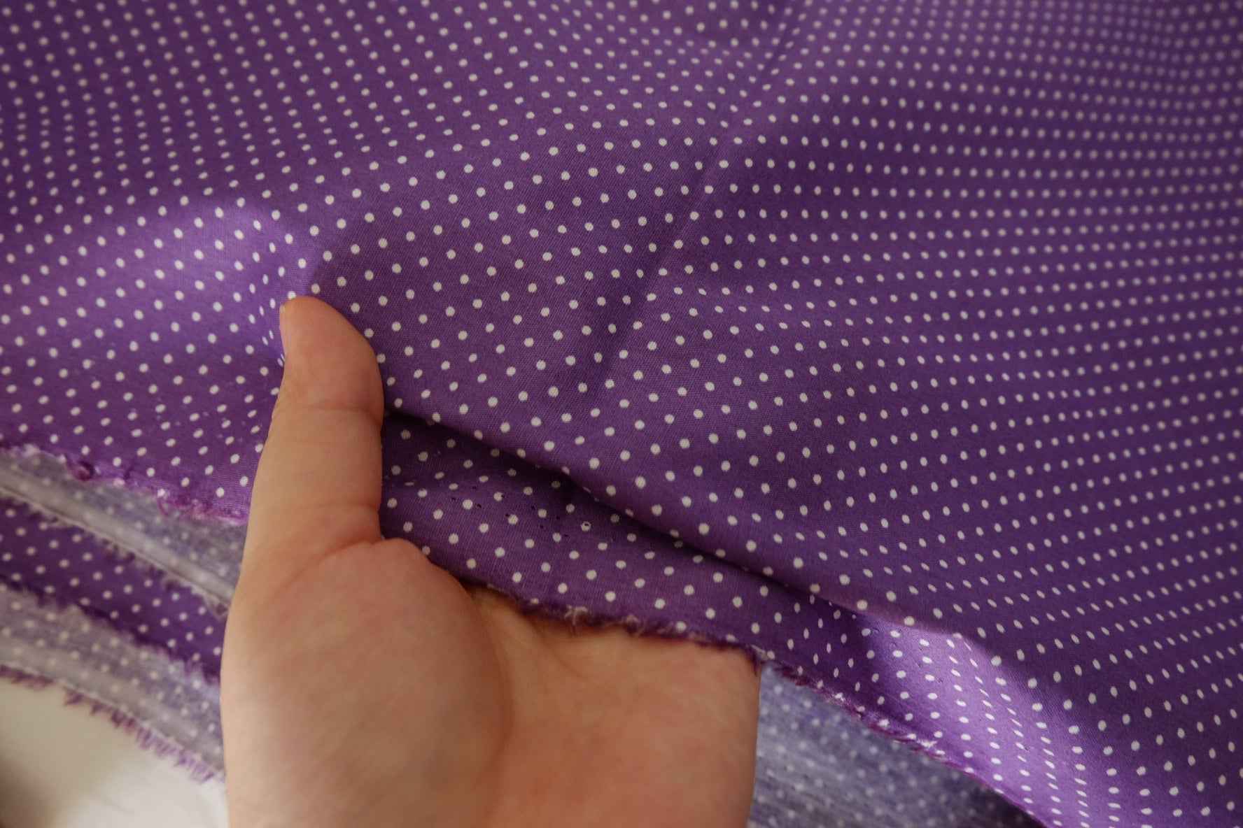 Purple Mini Dot Cotton Poplin Fabric – 2.2 yd