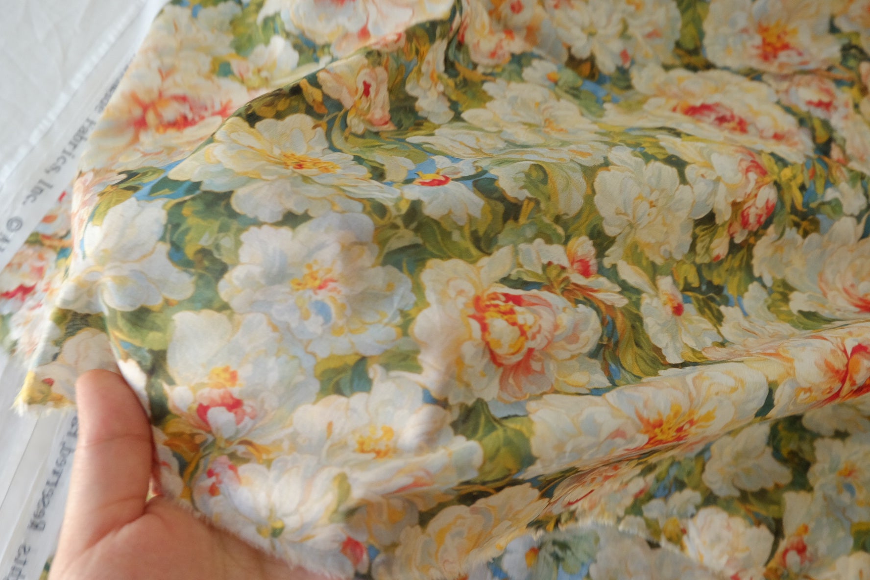 Vintage Garden Floral Silky Cotton Lawn Fabric – 3.3 yd