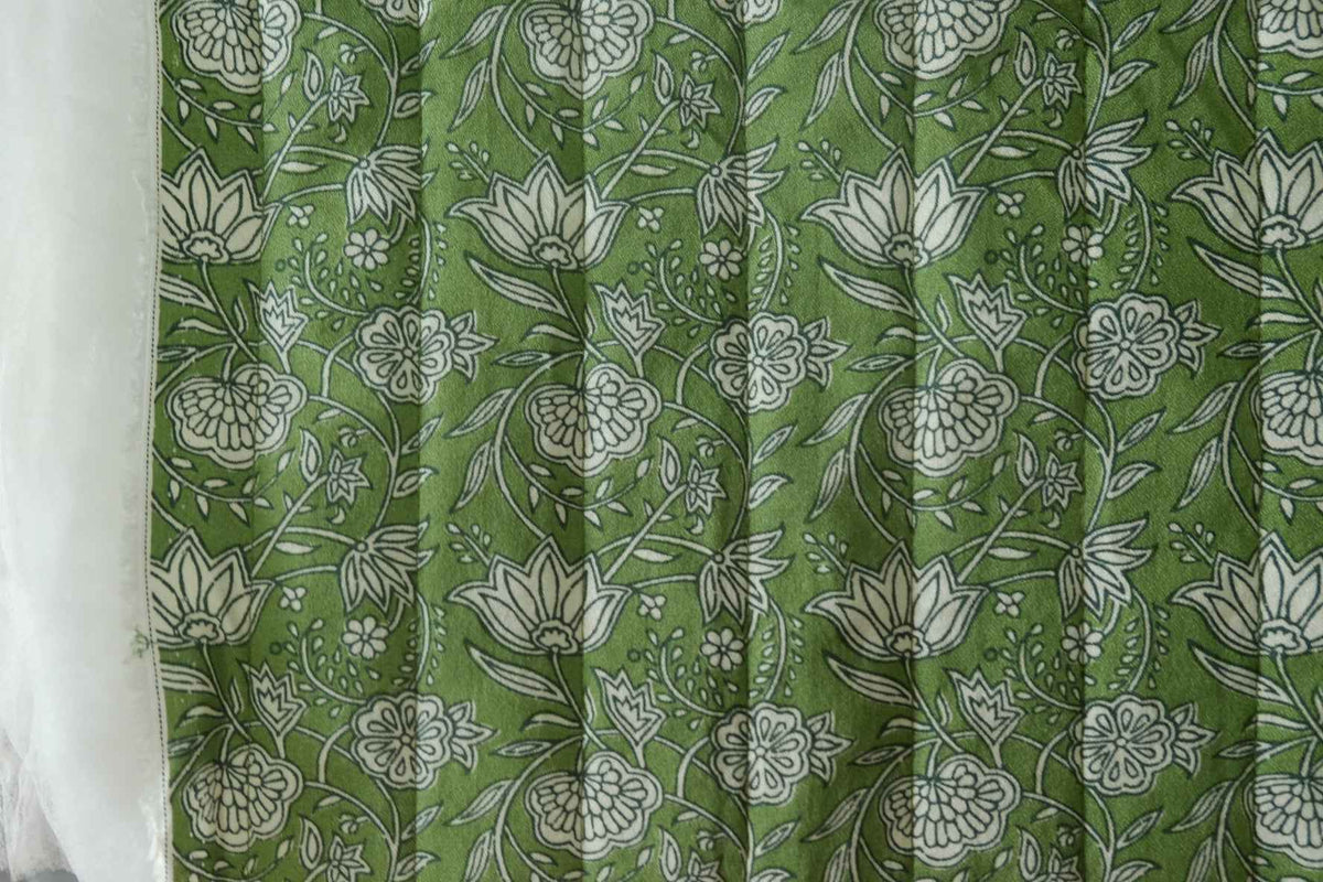 Green Botanical Quilted Cotton — 2.19 yd
