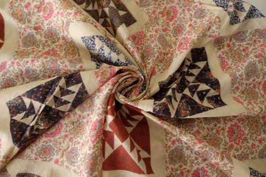 Vintage Quilt Patchwork Cotton Fabric – 2.8 yd