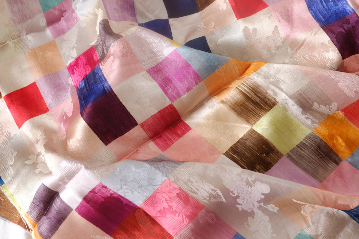 Pastel Patchwork Viscose Jacquard Sateen – 2.2 yd