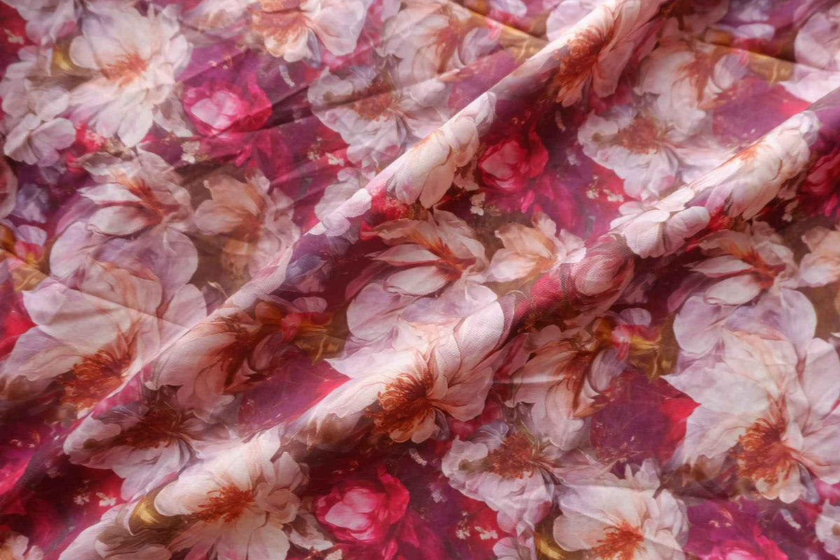 Ruby Bloom Cotton Lawn — 3.1 yd