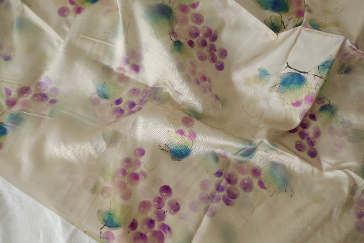Watercolor Grape Viscose Satin — 3.28 yd