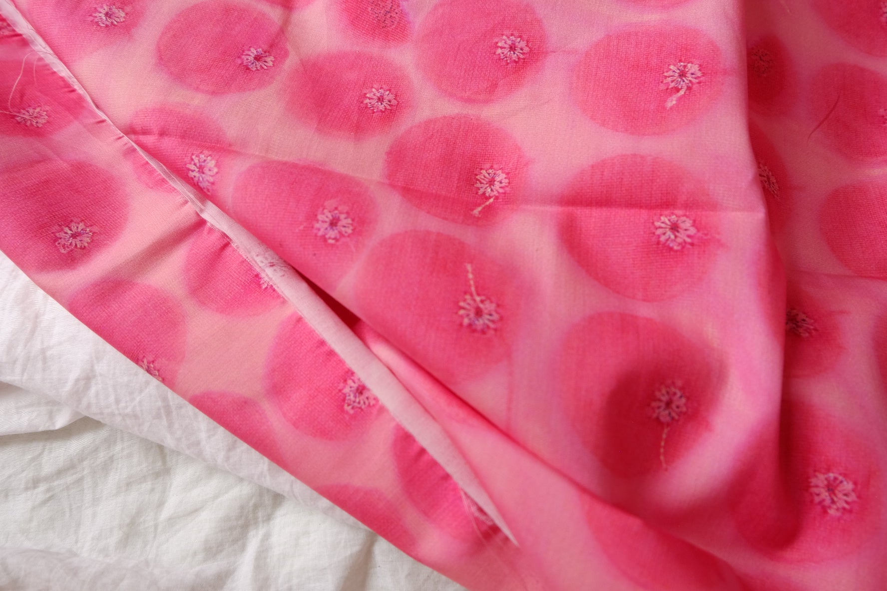 Pink Petal Dot Silky Cotton Lawn — 3.28 yd