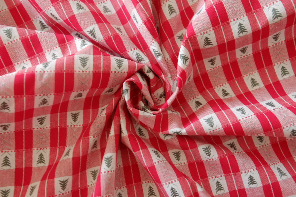 Christmas Evergreen Plaid Cotton Jacquard – 1.64 yd