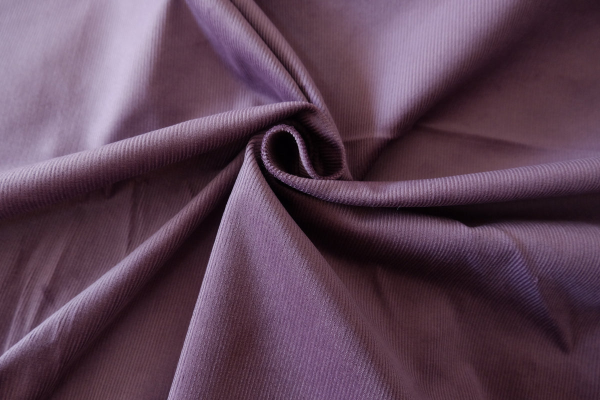 Dusty Mauve Fine-Wale Cotton Corduroy – 2.19 yd