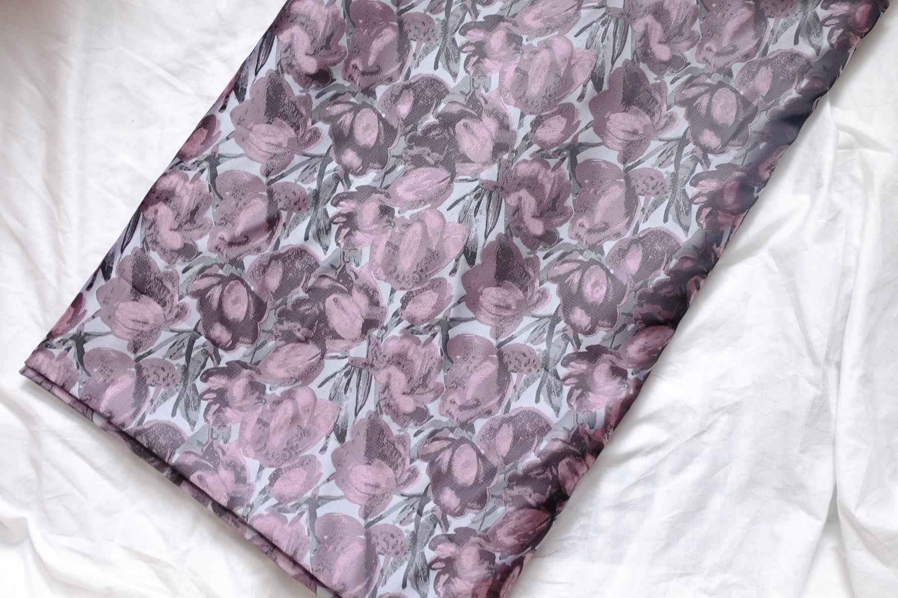 Tulip Brocade Fabric, Statement Occasion Weight, 2.19 by 2.19 Yards