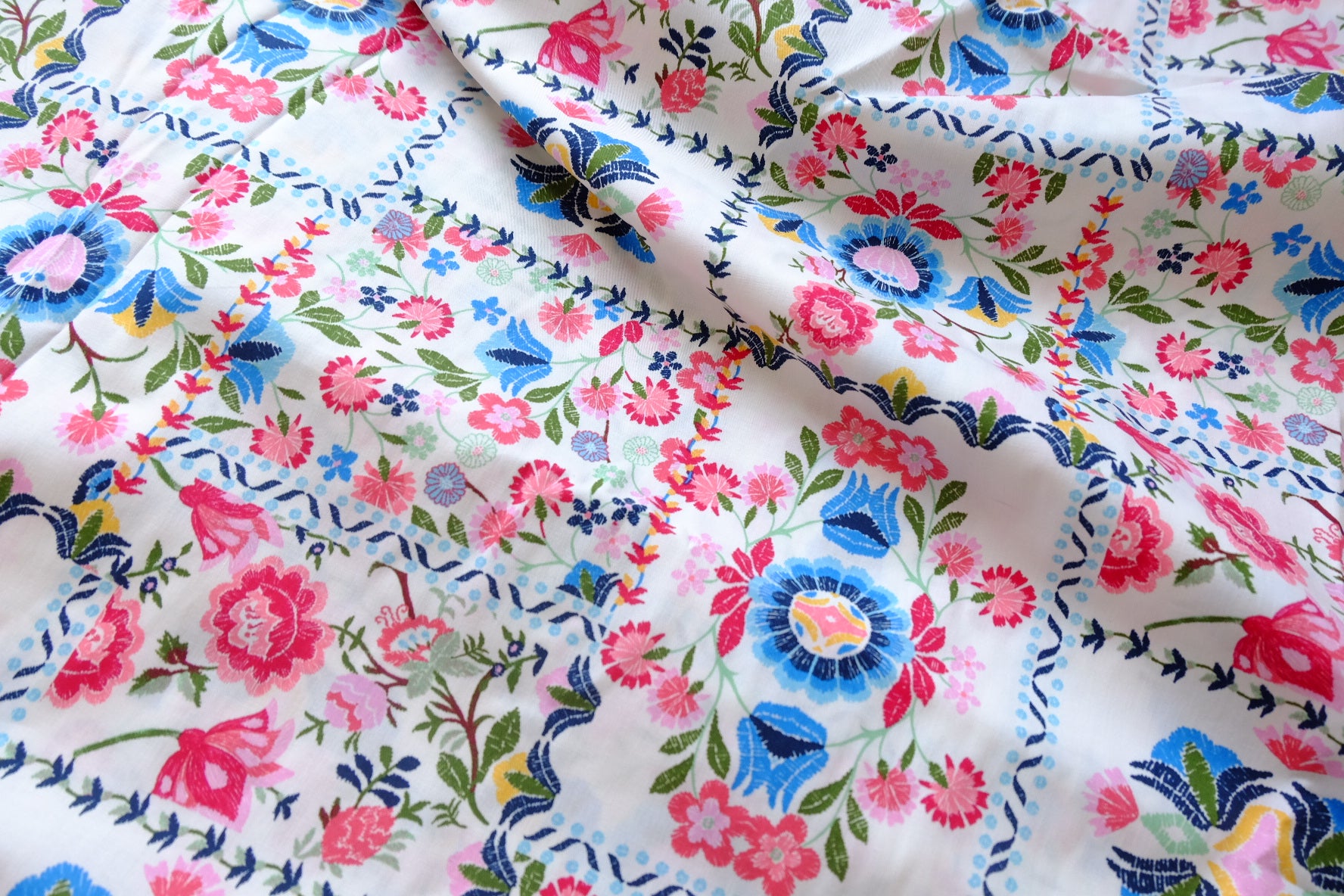 Bright Vacation Floral Lightweight Cotton Poplin — 3.28 yd