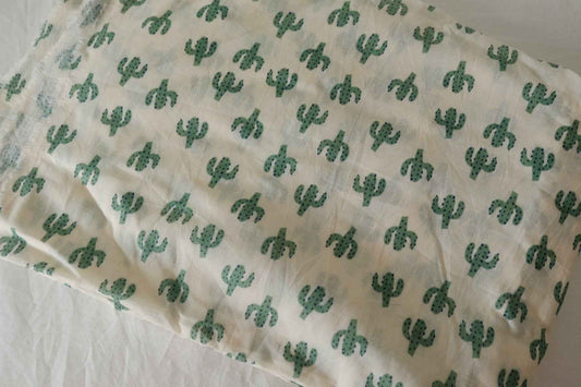 Cactus Print Lightweight Cotton Gauze Fabric – 3.3 yd