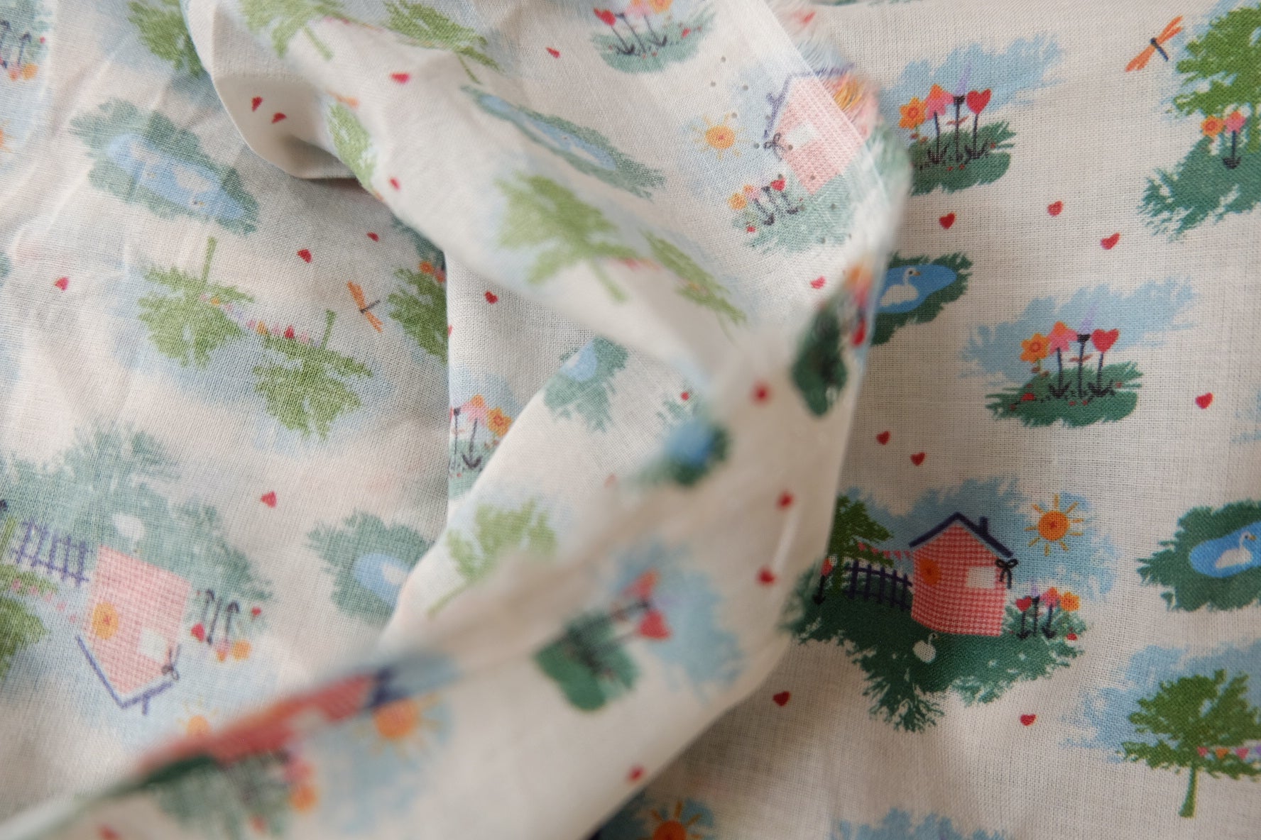 Little House Cottage Cotton Fabric for Dresses and Blouses 3.4 Yards
