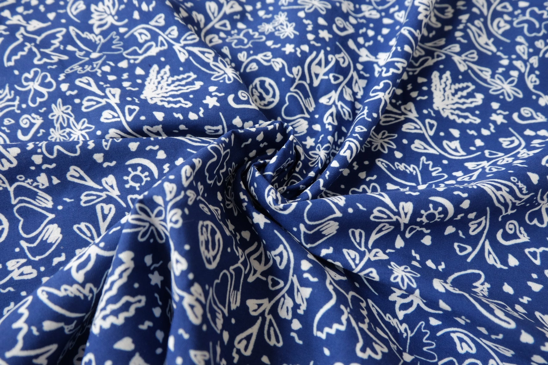 Peace & Doodle Cotton Poplin Fabric, 1.64/2.19 Yards