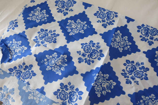 Cobalt Rose High-Density Cotton Poplin – 1.5 yd