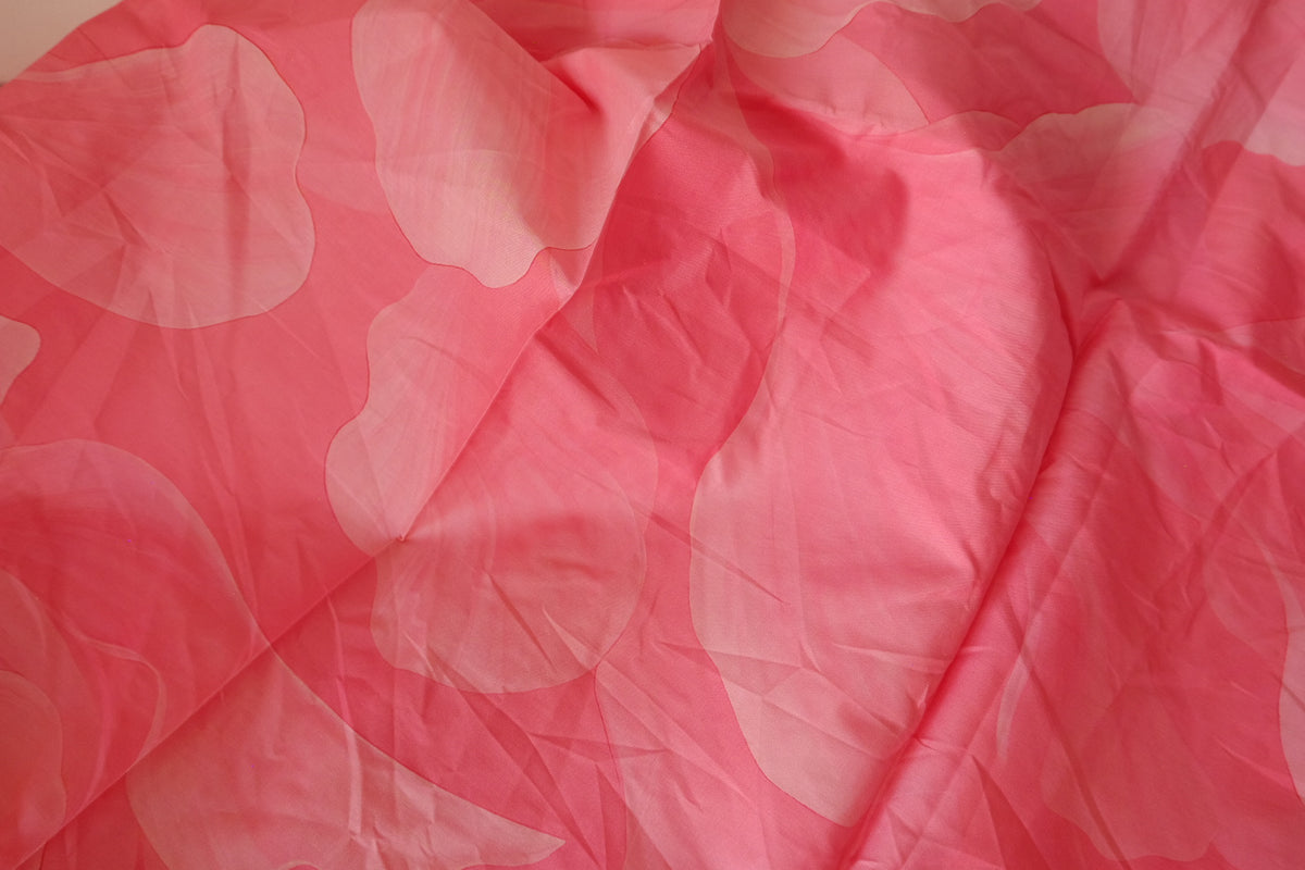 Pink Watercolor – Abstract Floral Cotton Lawn Fabric | 3.3 Yards