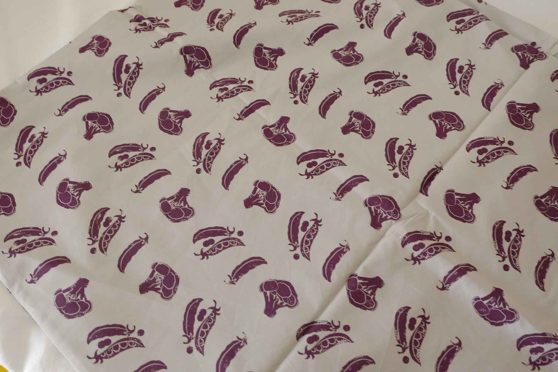 Purple Botanical Print Cotton Lawn Fabric – 2.2 yd