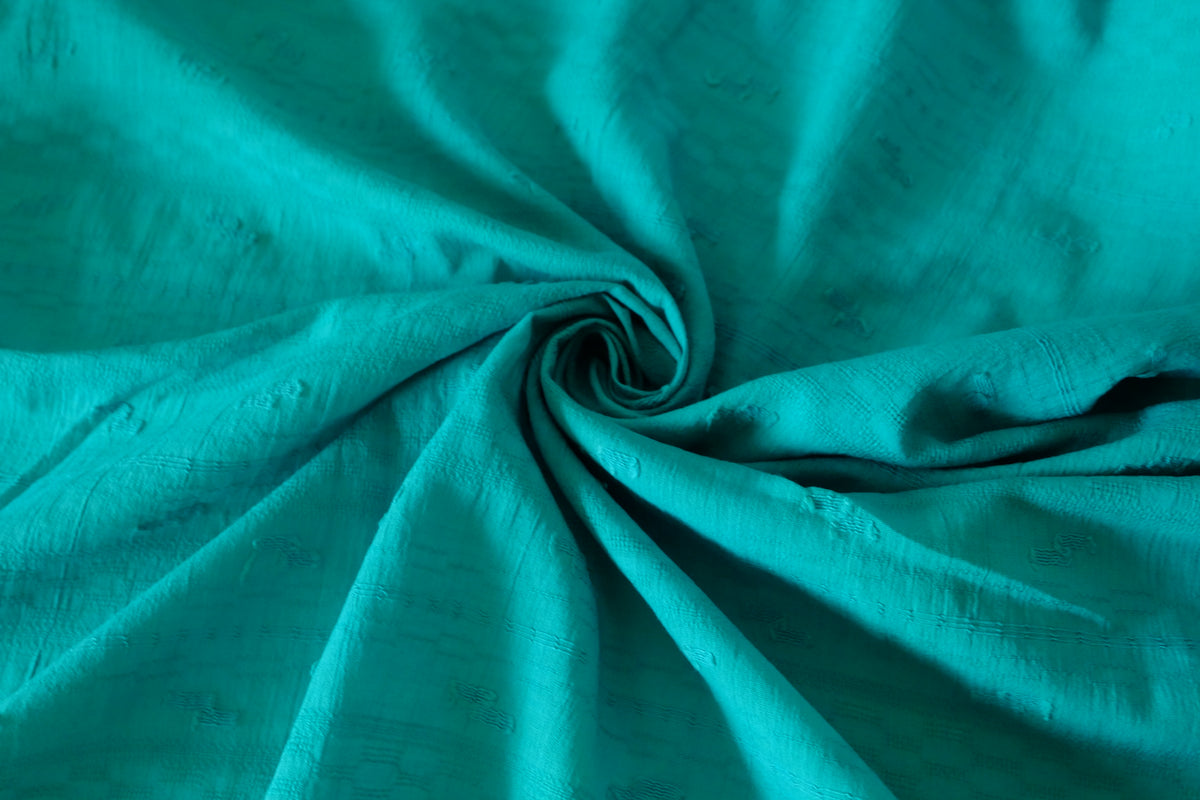 Peacock Teal – Textured Cotton Jacquard – 3.3 yd
