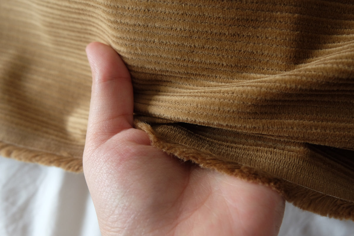Golden Camel – Variegated Rib Cotton Corduroy Fabric | 2.2 Yards