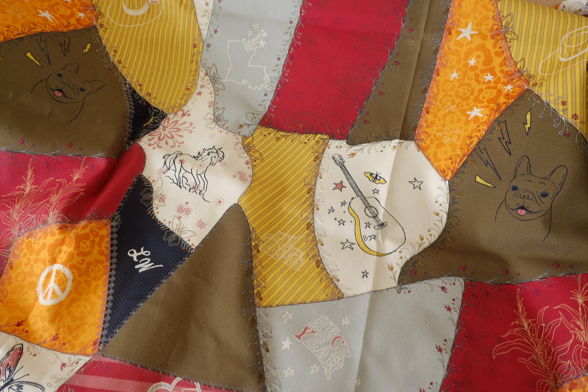 Retro Patchwork Heavyweight Cotton Denim – 1.09 yd