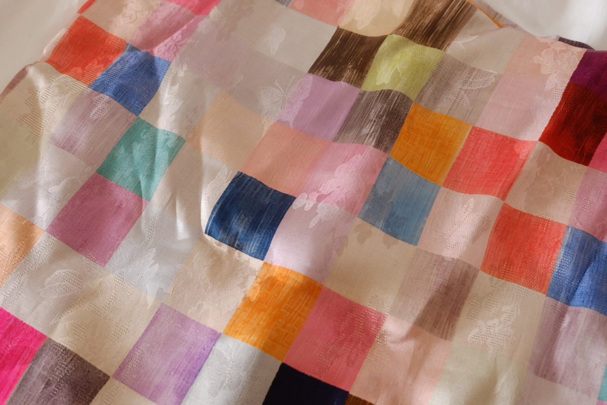 Pastel Patchwork Viscose Jacquard Sateen – 2.2 yd