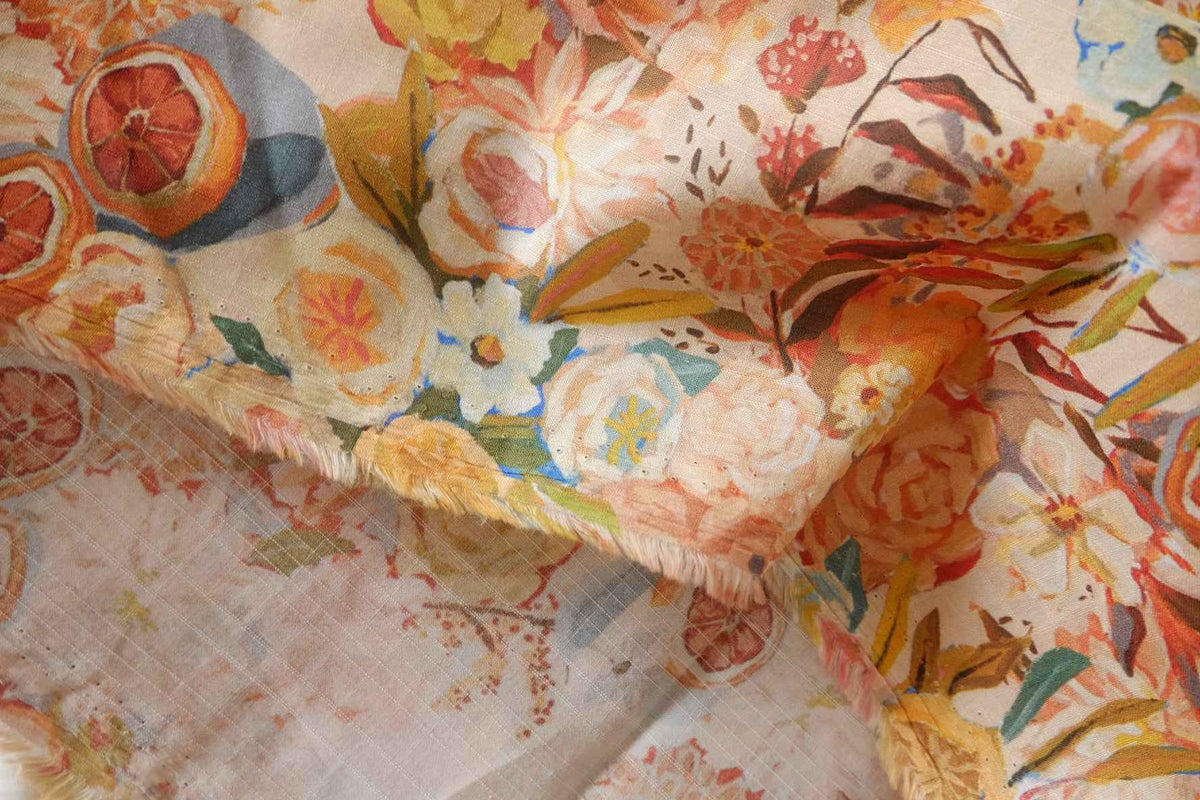 Citrus Garden Textured Cotton — 2.19 yd