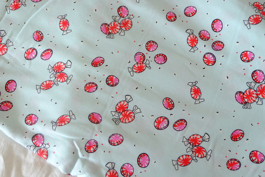 Peppermint Candy – Soft Brushed Cotton Twill Fabric – 2.19 yd