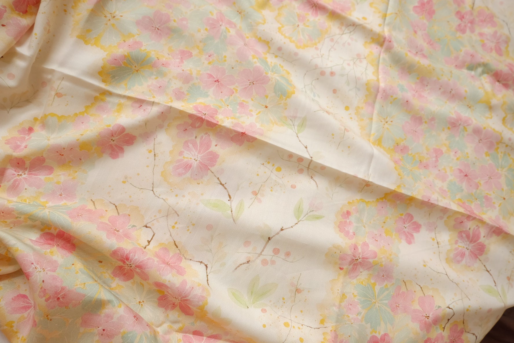 Pastel Blossom Twill Tencel Fabric - 3.28 yd