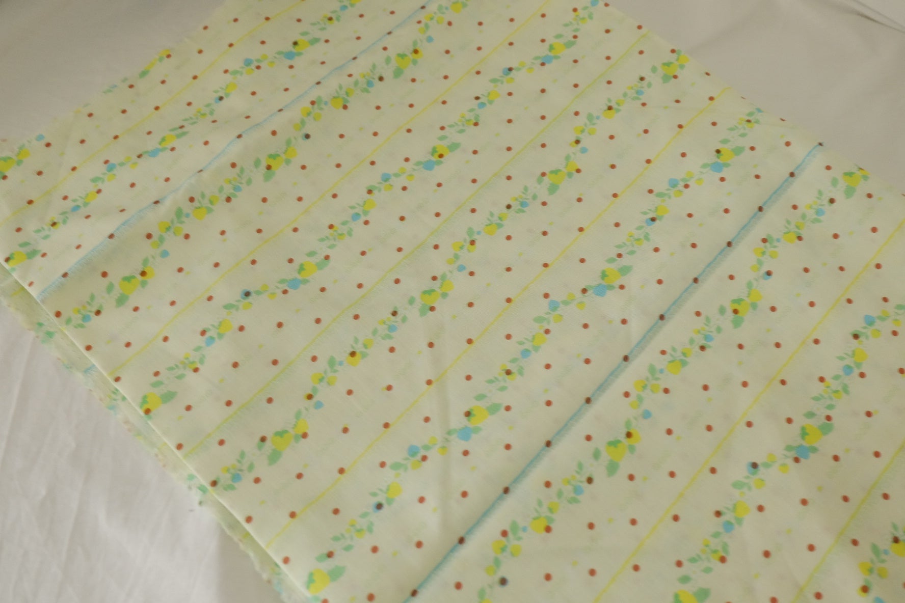 Soft Botanical Dot Cotton Fabric – 1.64 yd
