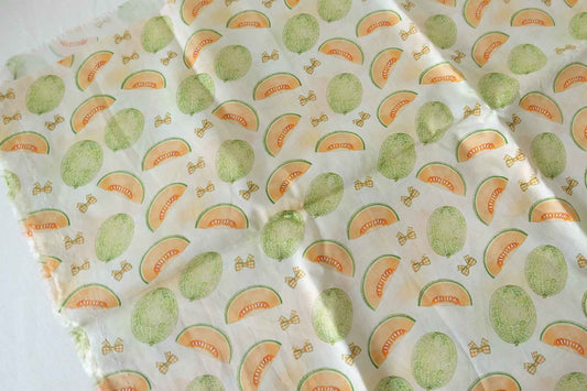 Melon Print 60s Cotton Poplin Fabric – 2.2 yd