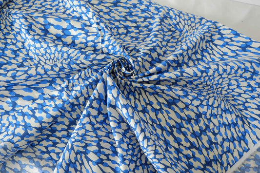 Blue Abstract Burst High Count Cotton Fabric – 3.3 yd