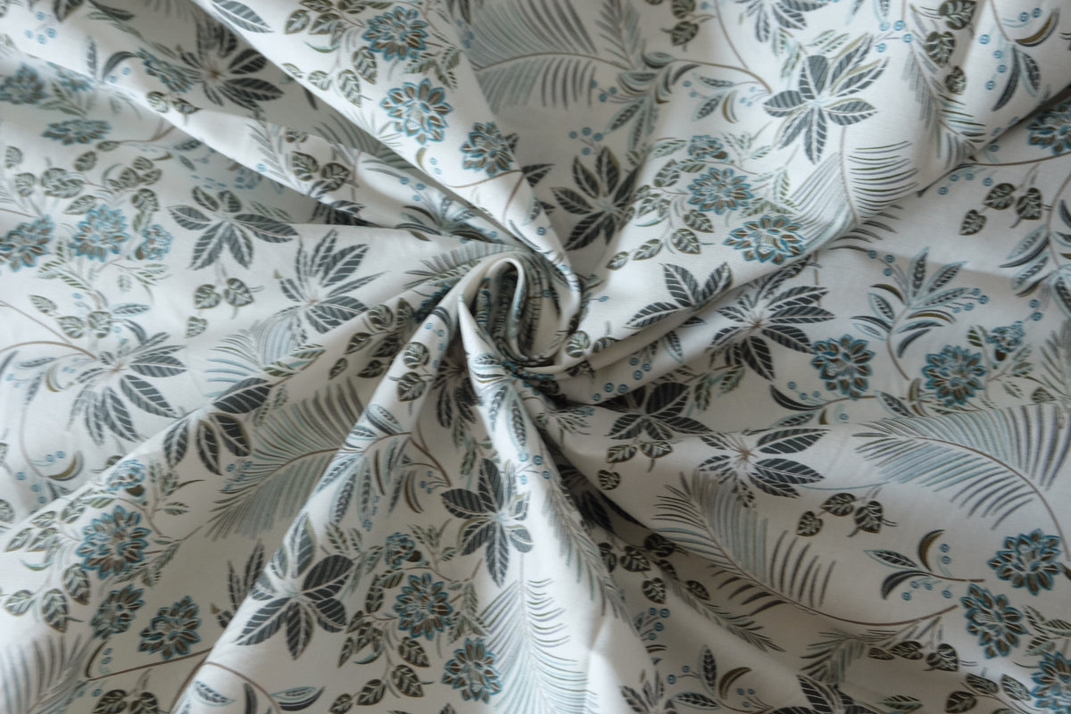 Quiet Tropical Garden – Cotton Print Fabric – 2.84 yd