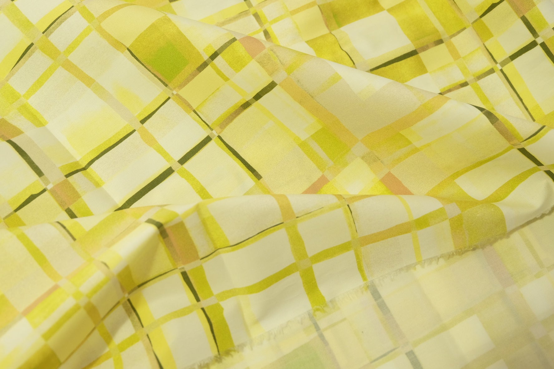 Lemon Check Cotton Poplin – 2.2 Yards
