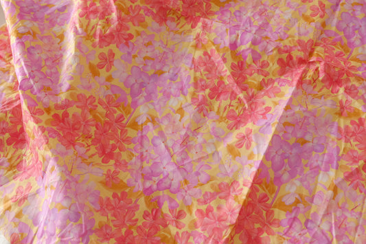Sunset Floral Cotton Lawn Remnant – 1.4 yd