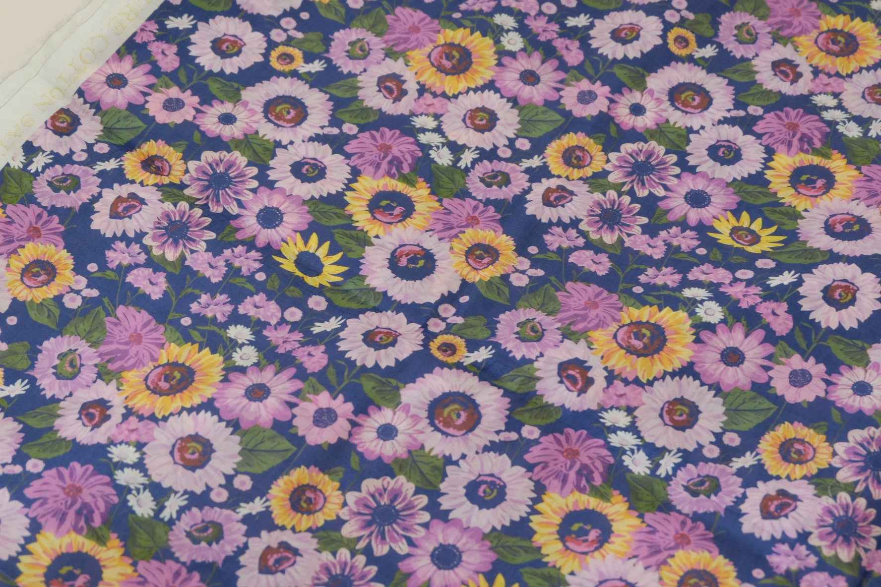 Purple Wildflower Cotton Lawn Fabric – 2.6 yd