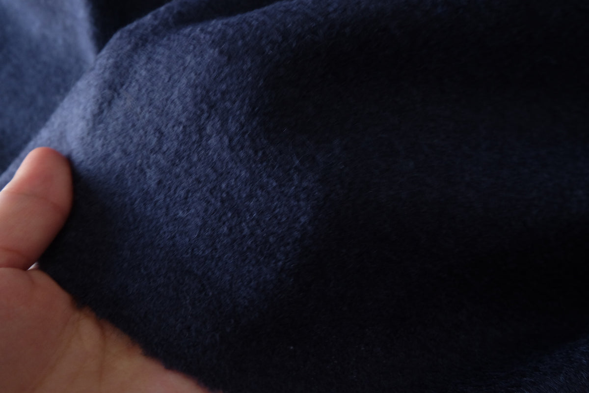 Midnight Slate – Soft Wool Coating Fabric | by the Meter