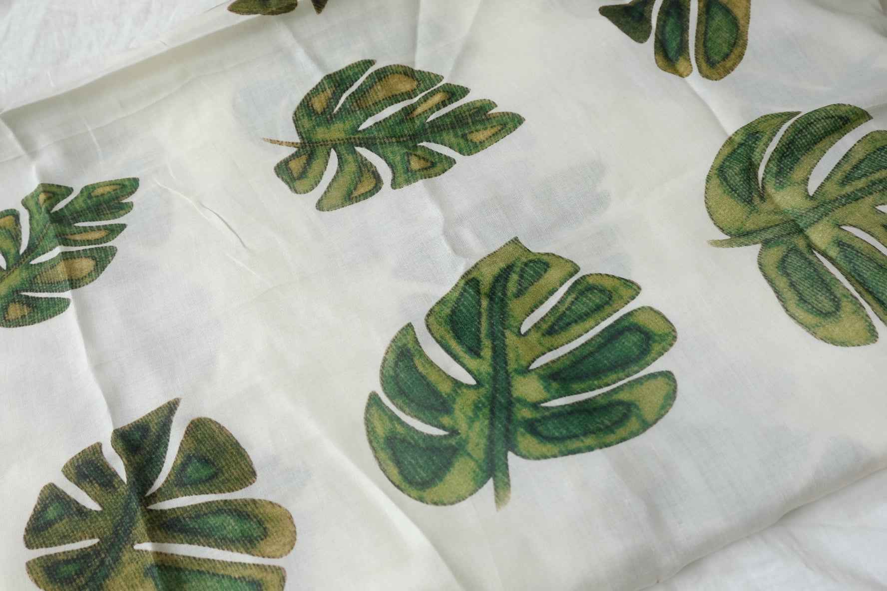 Monstera Leaf Tencel Ramie-Blend Fabric - 1.64 yd