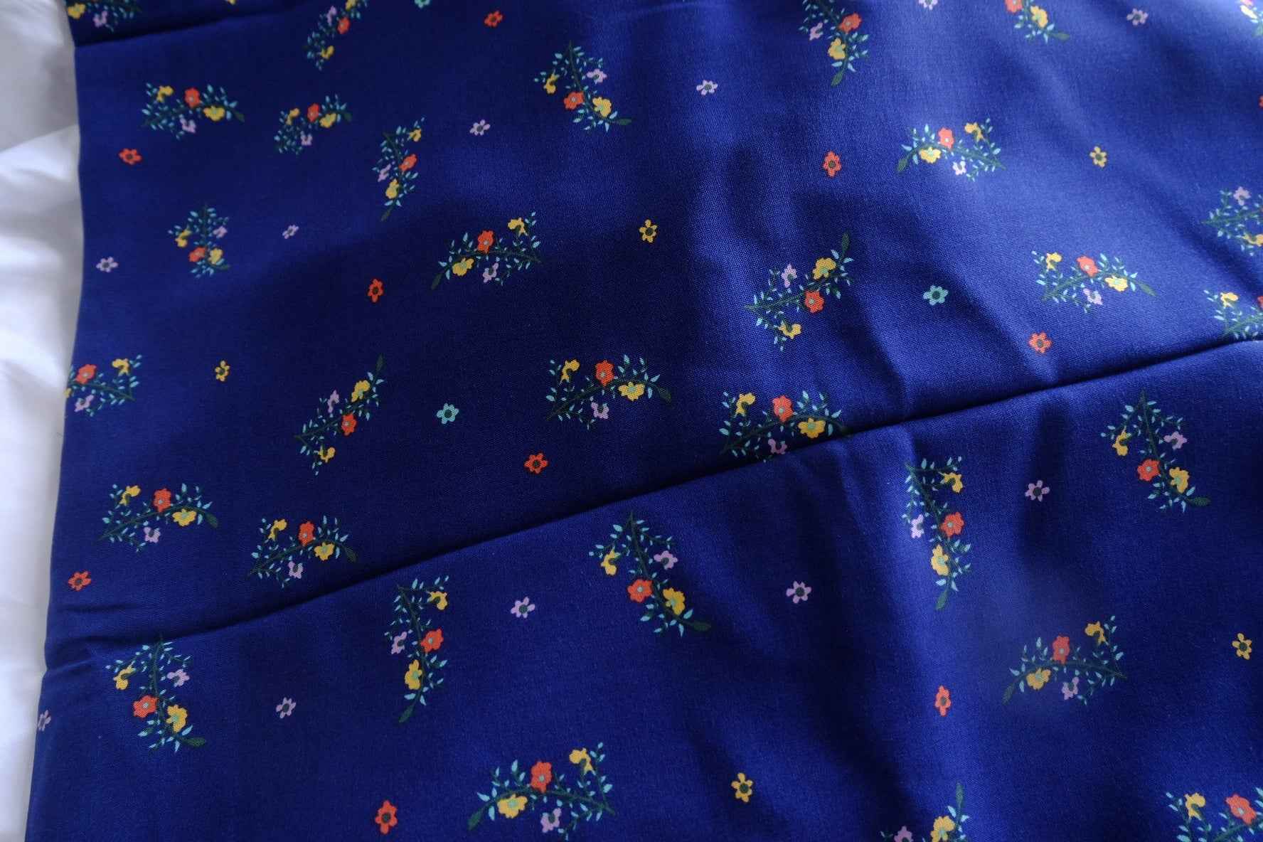Navy Tiny Floral Cupro Fabric - 1.64 yd