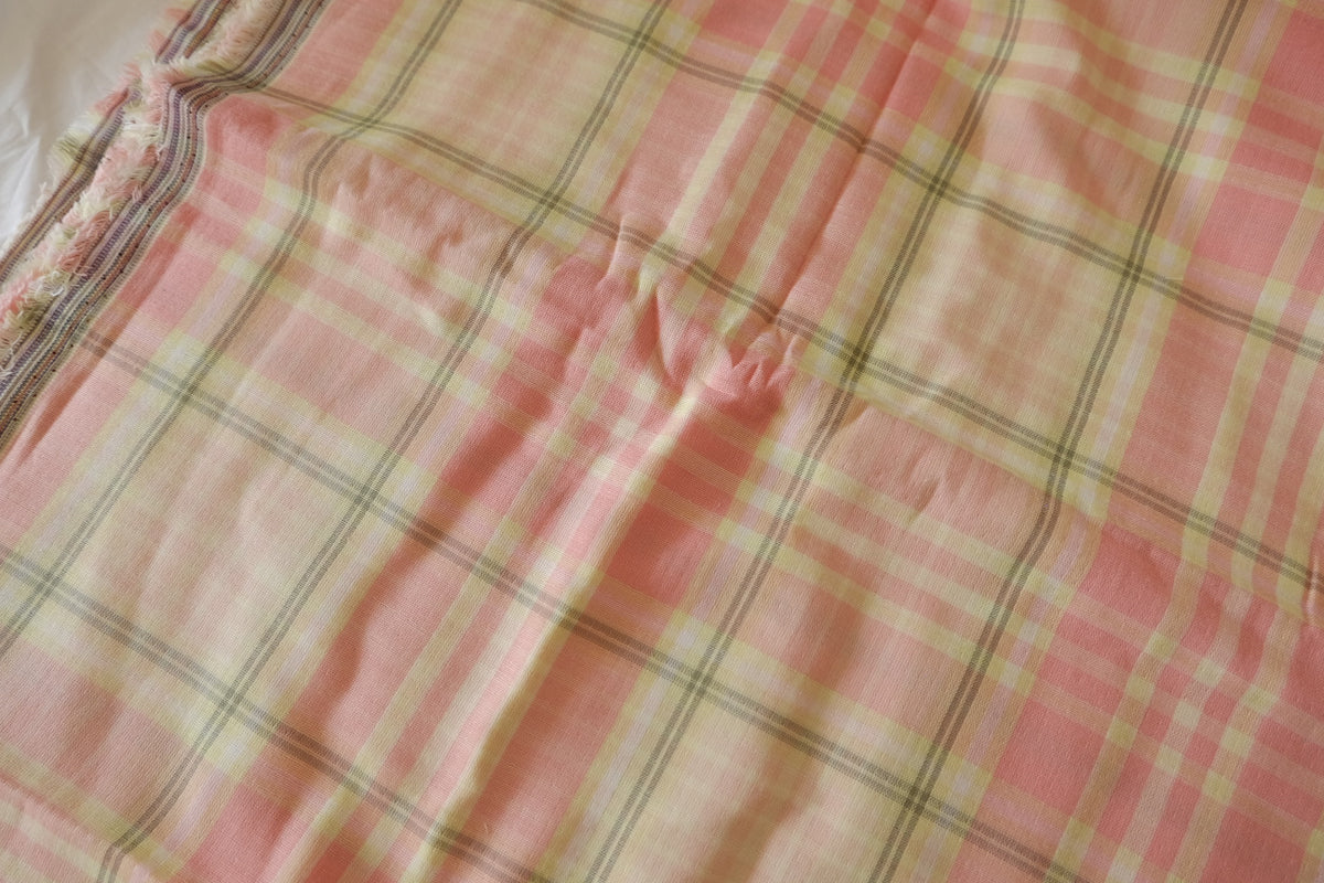 Peach Sorbet Plaid – Yarn-Dyed Cotton Double Gauze – 2.19 yd