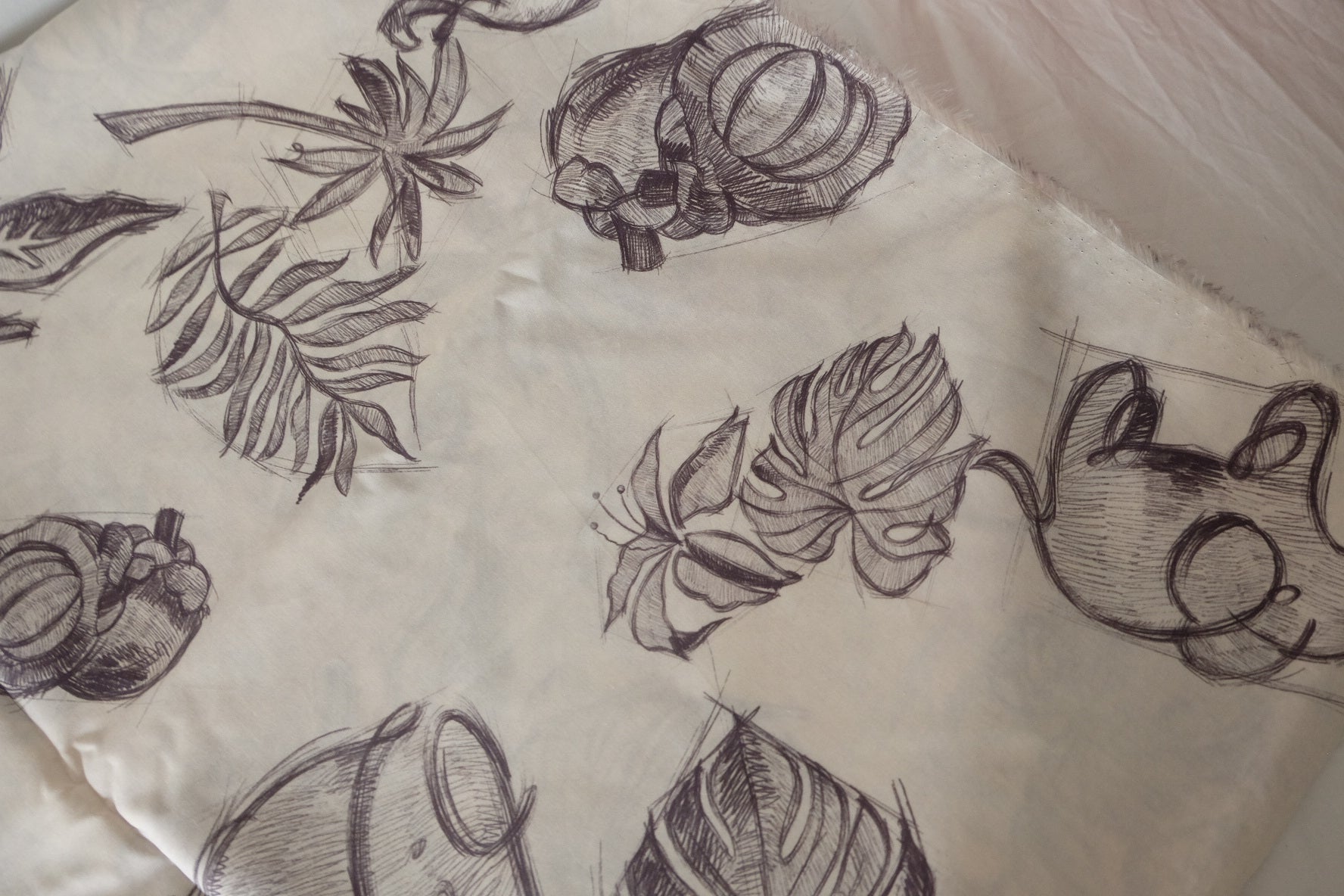 Sketchbook Tropical Cotton Lawn – 2.19 yd
