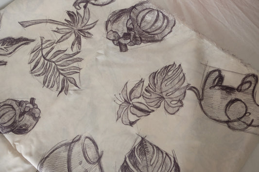 Sketchbook Tropical Cotton Lawn – 2.19 yd