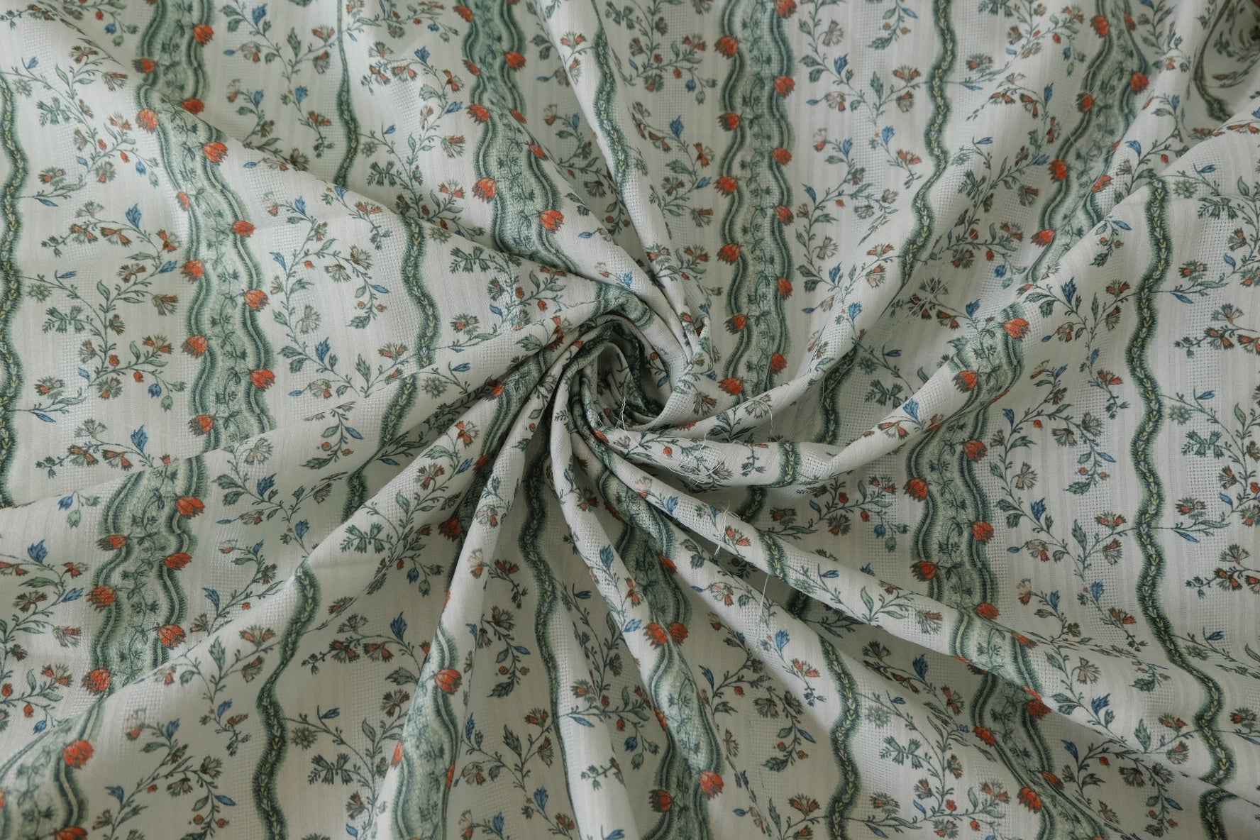 Vintage Floral Stripe Jacquard Cotton – 2.2 yd