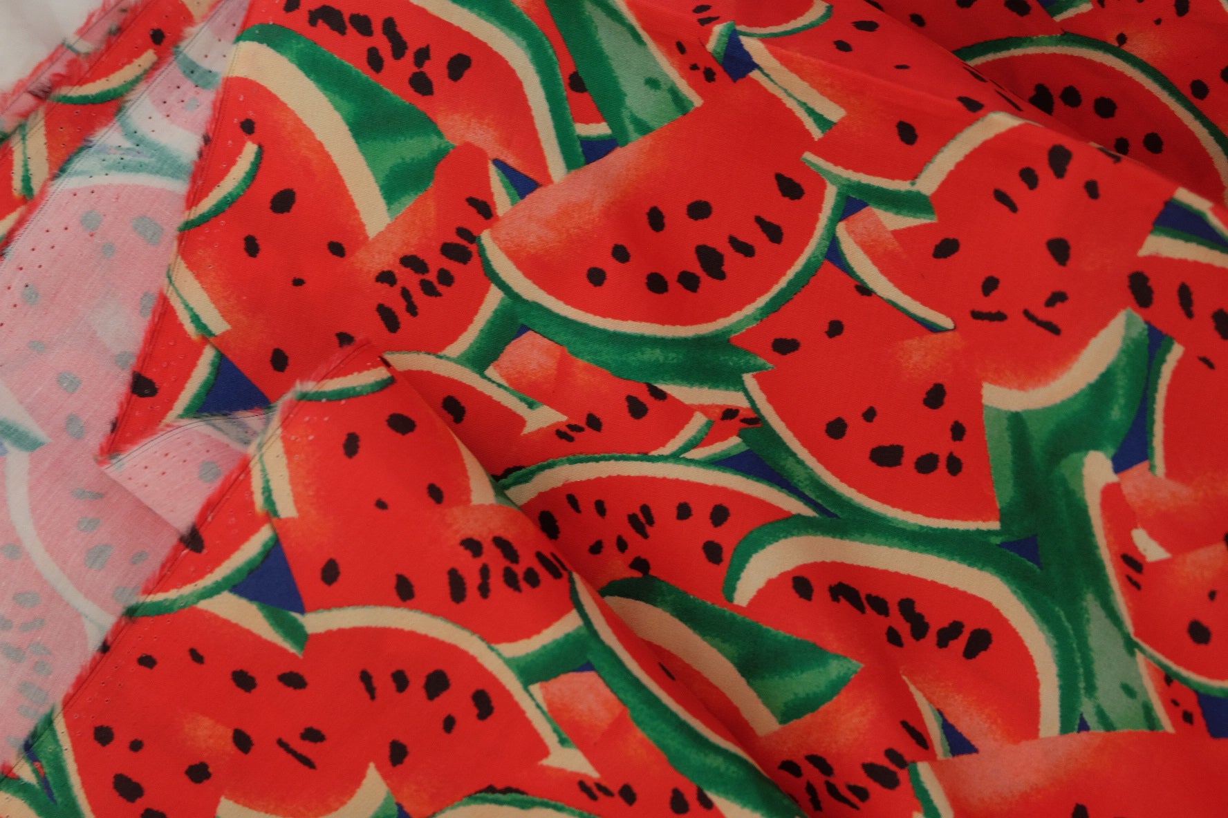 Watermelon Print Cotton Fabric – 2.2 yd
