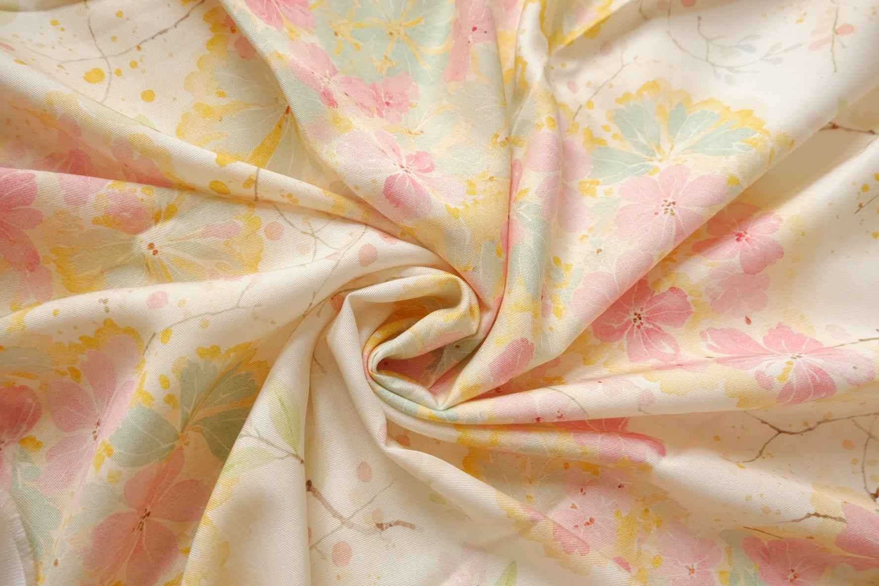 Pastel Blossom Twill Tencel Fabric - 3.28 yd