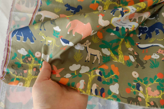 Animal Garden 60s Cotton Poplin Fabric – 2.2 yd